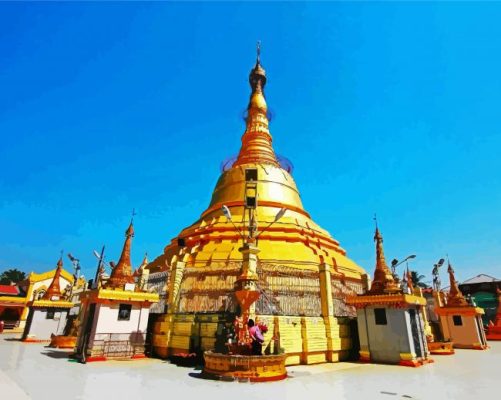 Botataung Kyaik Dae Ap Sandaw Oo Pagoda paint by numbers