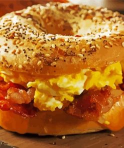 Breakfast Bagels paint by numbers