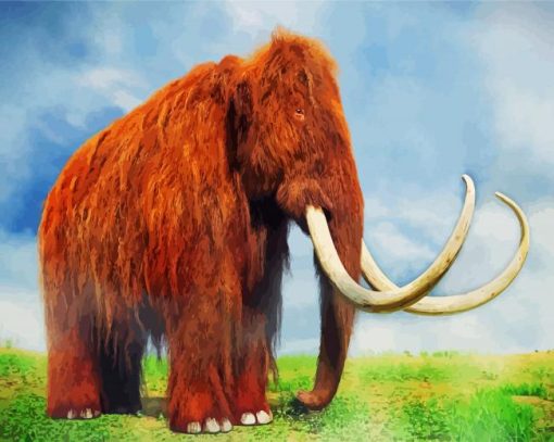 Brown Mammoth Animal paint by numbers