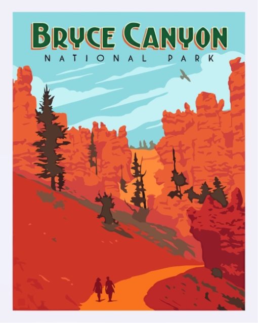 Bryce Canyon Poster paint by numbers