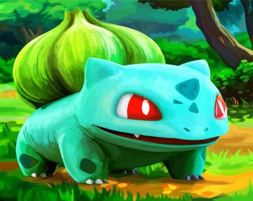 Bulbasaur Pokemon paint by numbers