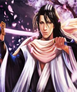 Byakuya Kuchiki With Sword paint by numbers