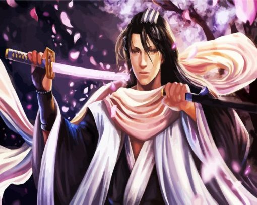 Byakuya Kuchiki With Sword paint by numbers