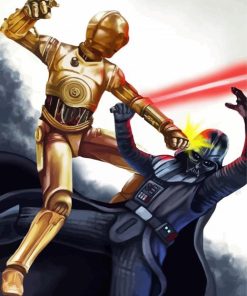 C3PO And Darth Vader paint by numbers