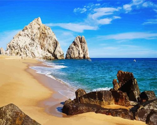 Cabo San Lucas Beach paint by numbers