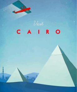 Cairo Pyramids Poster paint by numbers