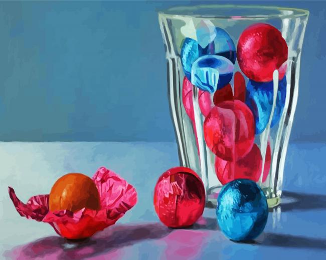 Sweet Candies Glass paint by numbers