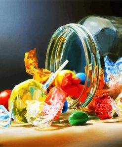 Tasty Candies In Jar paint by numbers