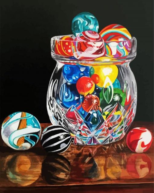 Aesthetic Candy Jar paint by numbers