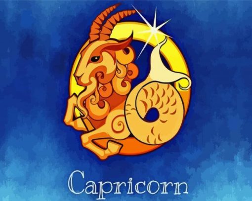 Neon Capricorn Horoscope paint by numbers