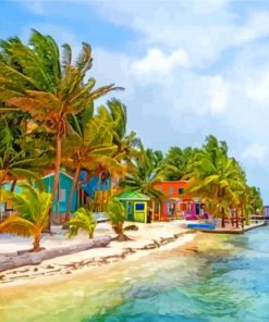 Caye Caulker Island paint by numbers