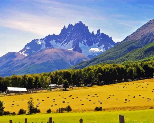 Cerro Castillo Mountain paint by numbers