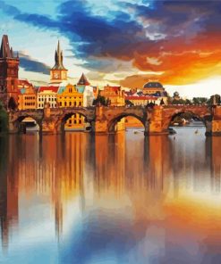 Charles Bridge At Sunset paint by numbers