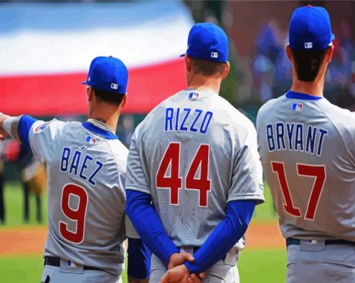 Chicago Cubs Players paint by numbers