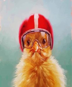 Chick With Helmet paint by numbers