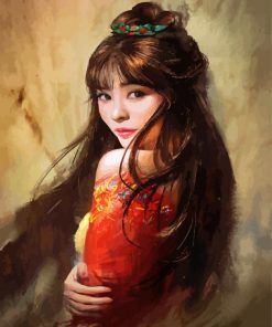 Chinese Girl Art paint by numbers