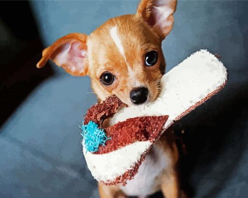 Naughty Chiweenie paint by numbers
