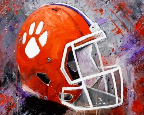 Clemson Tigers Football Helmet paint byb numbers