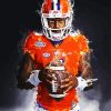 Player Of Clemson Tigers Football paint by numbers