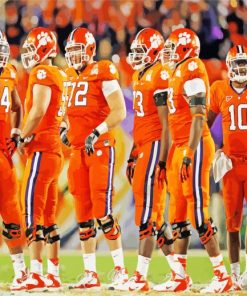 Clemson Tigers Football Team paint by numbers