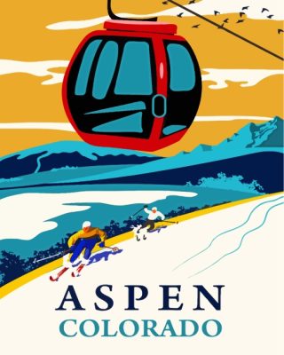 Colorado Aspen Poster paint by numbers