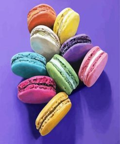 Colored Macarons paint by numbers