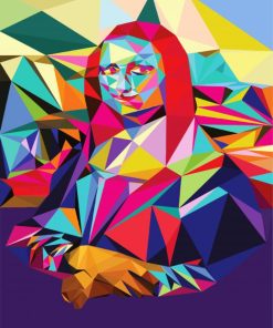 Colorful Abstract Mona Lisa paint by numbers