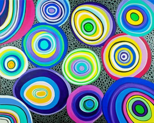 Aesthetics Colorful Circles paint by numbers