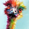 Colorful Emu paint by numbers