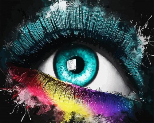 Splash Blue Eye paint by numbers