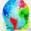 Colorful Globe paint by numbers