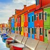 Colorful Houses Burano paint by numbers