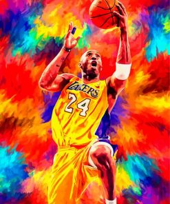 Colorful Kobe Bryant paint by numbers