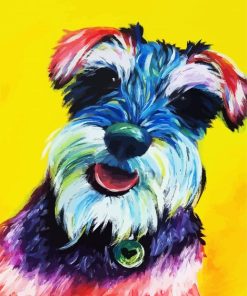 Colorful Schnauzer paint by numbers