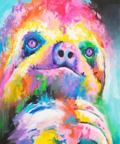 Colorful Sloth paint by numbers