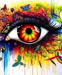 Colorful Splash Eye paint by numbers