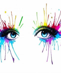 Colorful Splash Eyes paint by numbers