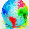 Colorful Globe paint by numbers