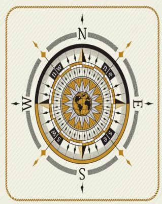 Compass Illustration paint by numbers