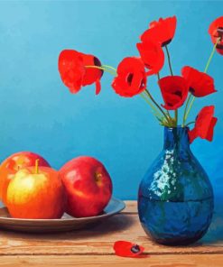 Coquelicot Poppies Flowers Vase paint by numbers