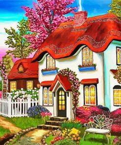 Cottage House paint by numbers