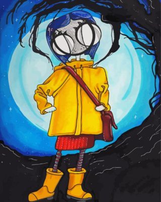 Creepy Coraline Jones paint by numbers