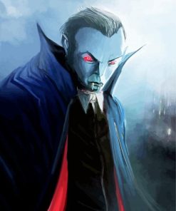 Creepy Dracula Man paint by numbers