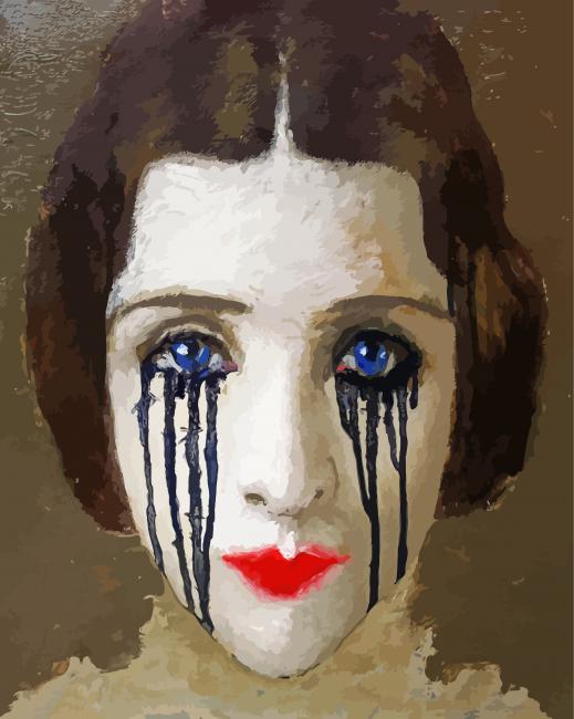 Crying Woman Art paint by numbers