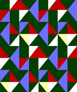 Cubism Pattern Art paint by numbers