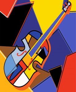 Cubist Musical Instrument paint by numbers