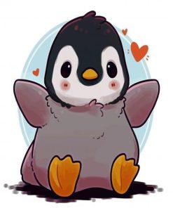 Cute Little Penguin paint by numbers