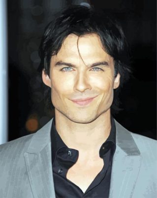 Handsome Damon Salvatore paint by numbers
