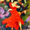 Dancer In Red Dress paint by numbers