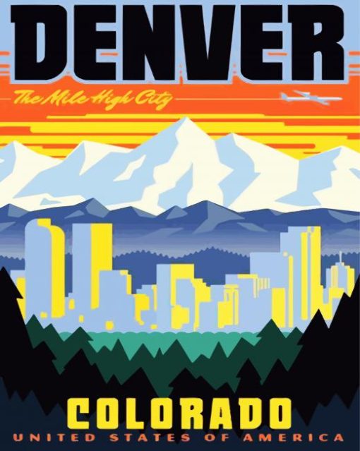 The Beautiful Denver Poster paint by numbers